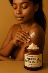 Meltica Shea Butter | 100ml Luxury Body Oil | Nourishing, Non - Greasy, Fast - Absorbing, Long - lasting Fragrance | Self - Care & Skincare Gift | GRADORE AUREUM